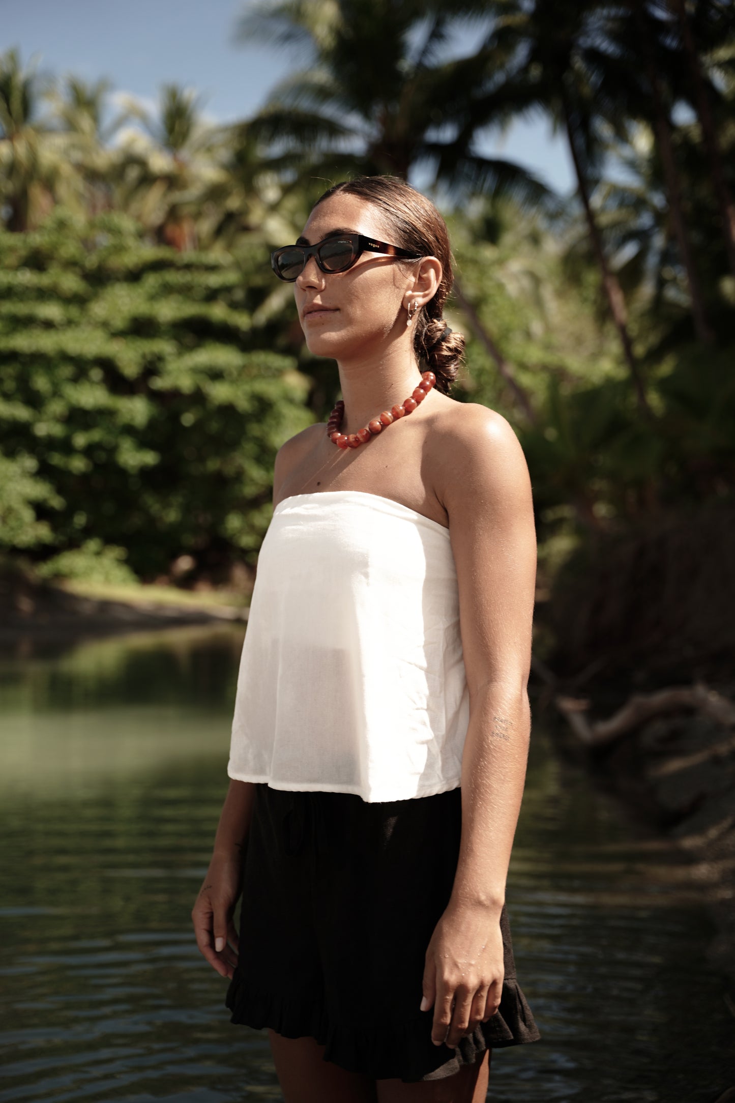 Rounded Alaia Strapless Top