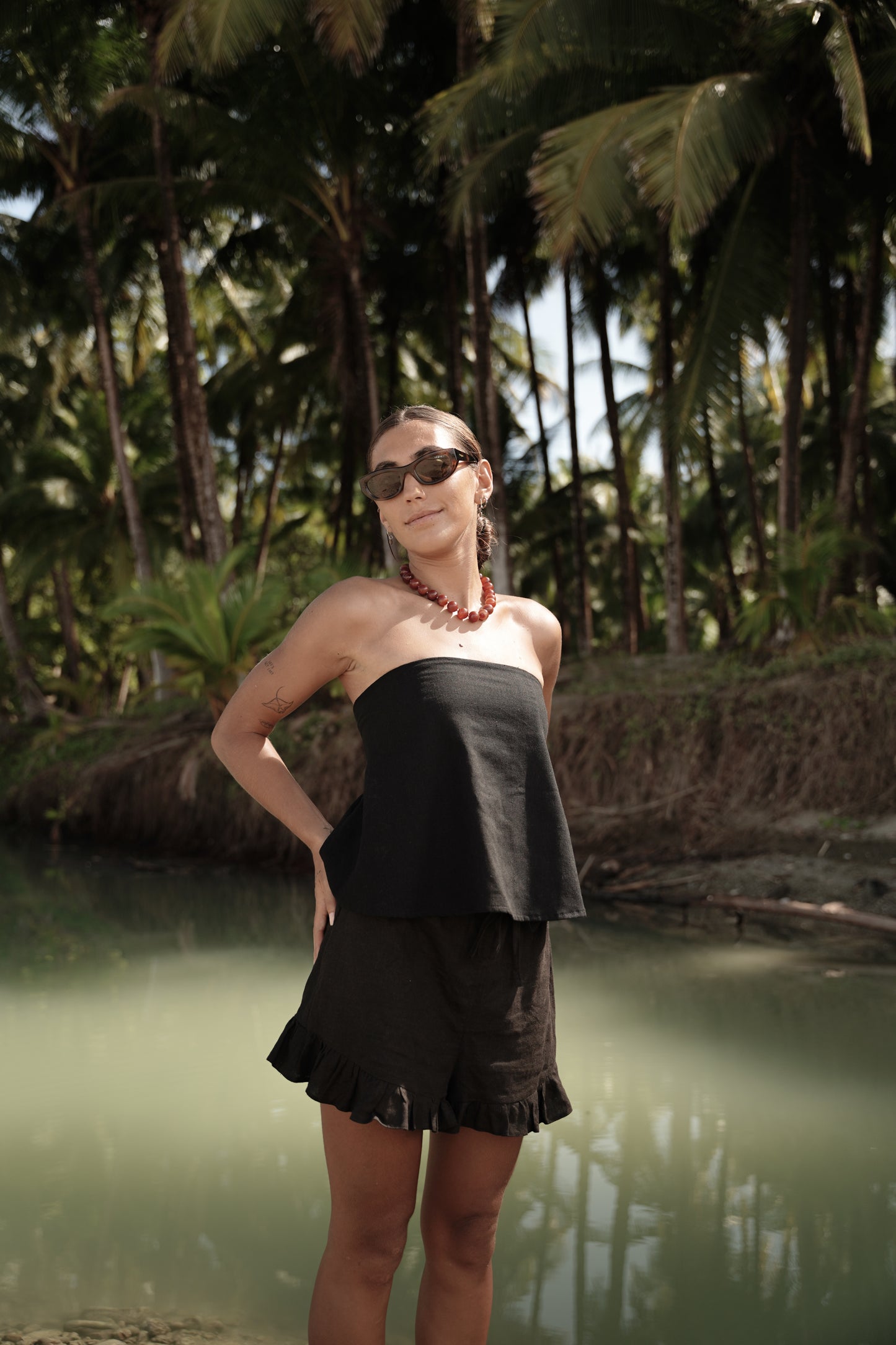 Rounded Alaia Strapless Top