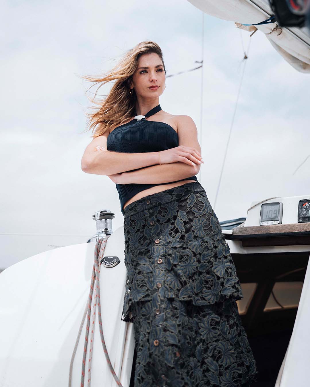 Falda volantes - Vista trasera