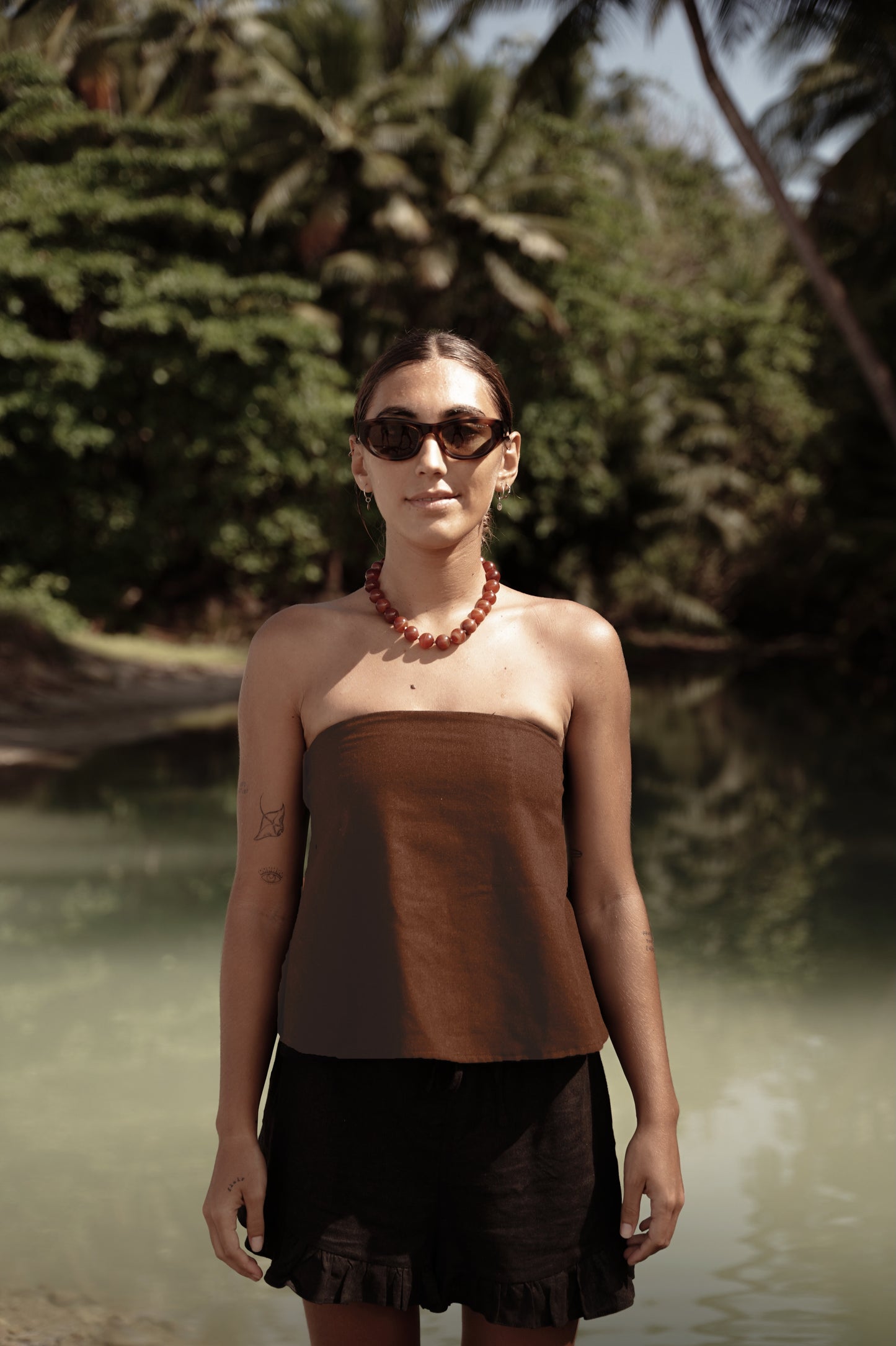Rounded Alaia Strapless Top