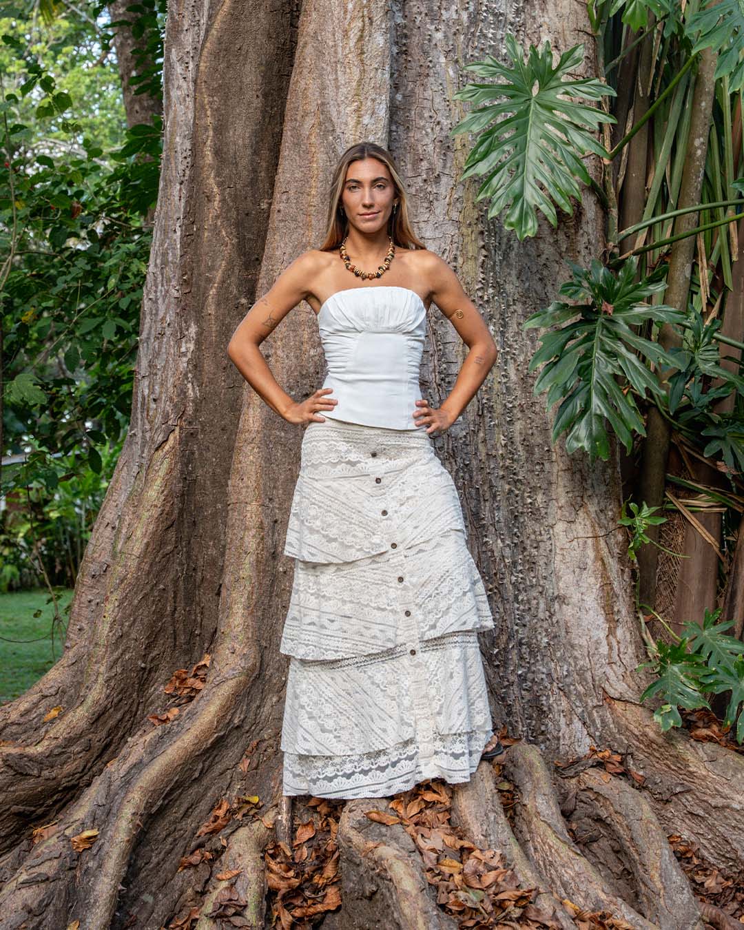 Falda volantes - Vista trasera