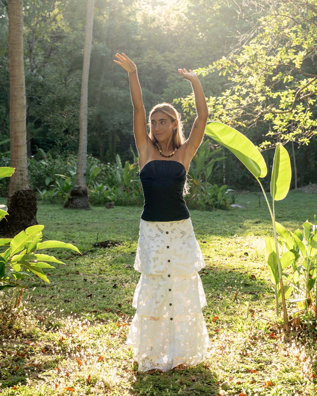 Falda volantes color Blanco - Ochi and Co