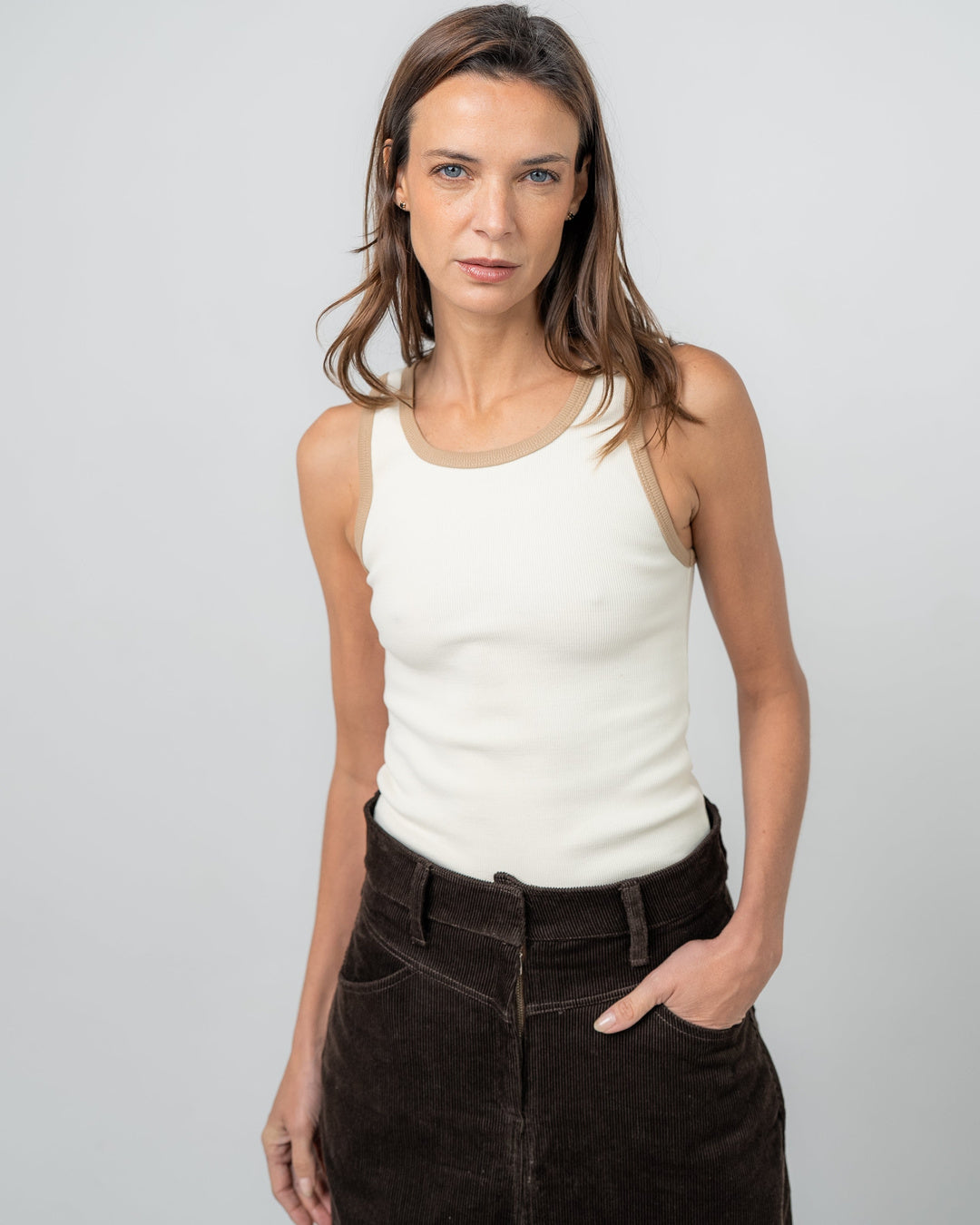 Falda cotelé - Look completo outfit