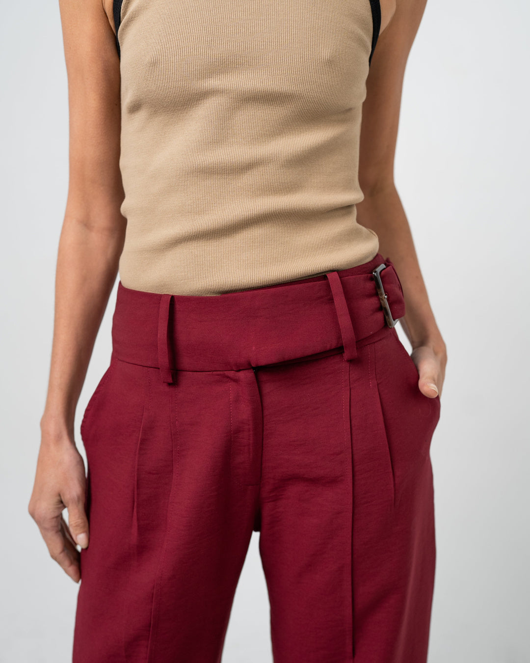 Pantalón sastrero - Detalle cupro