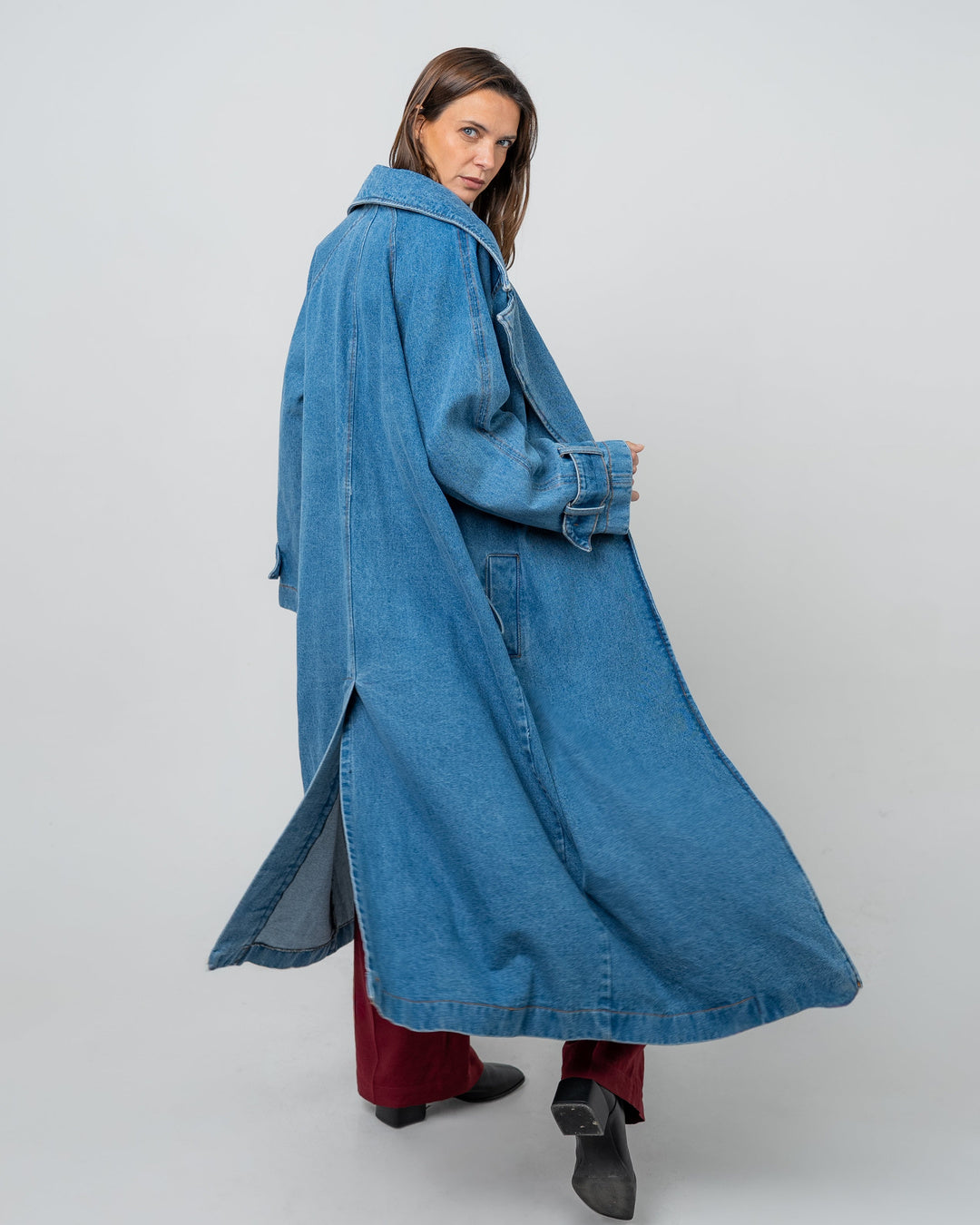 Trench coat denim - Vista trasera