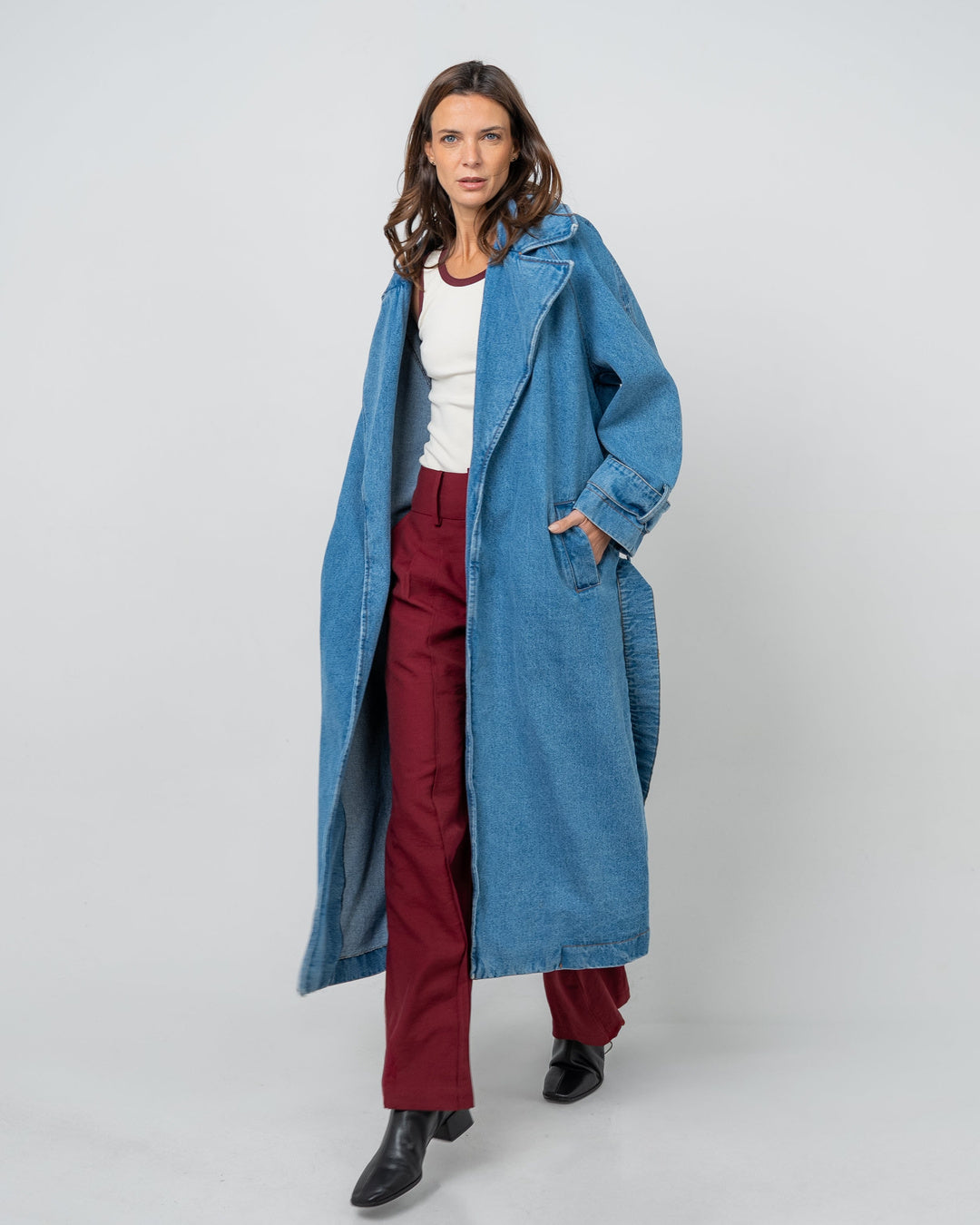 Trench coat denim - Look completo outfit