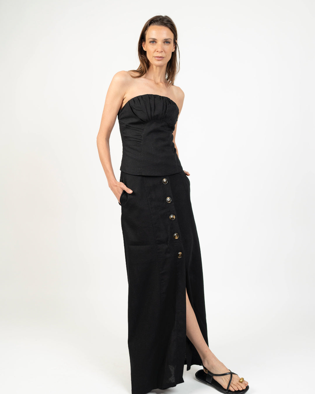 Falda lino - Look completo outfit