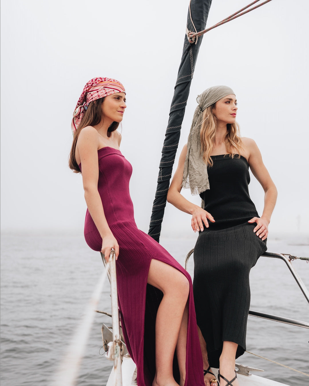 Vestido Tejido Strapless - Vista trasera