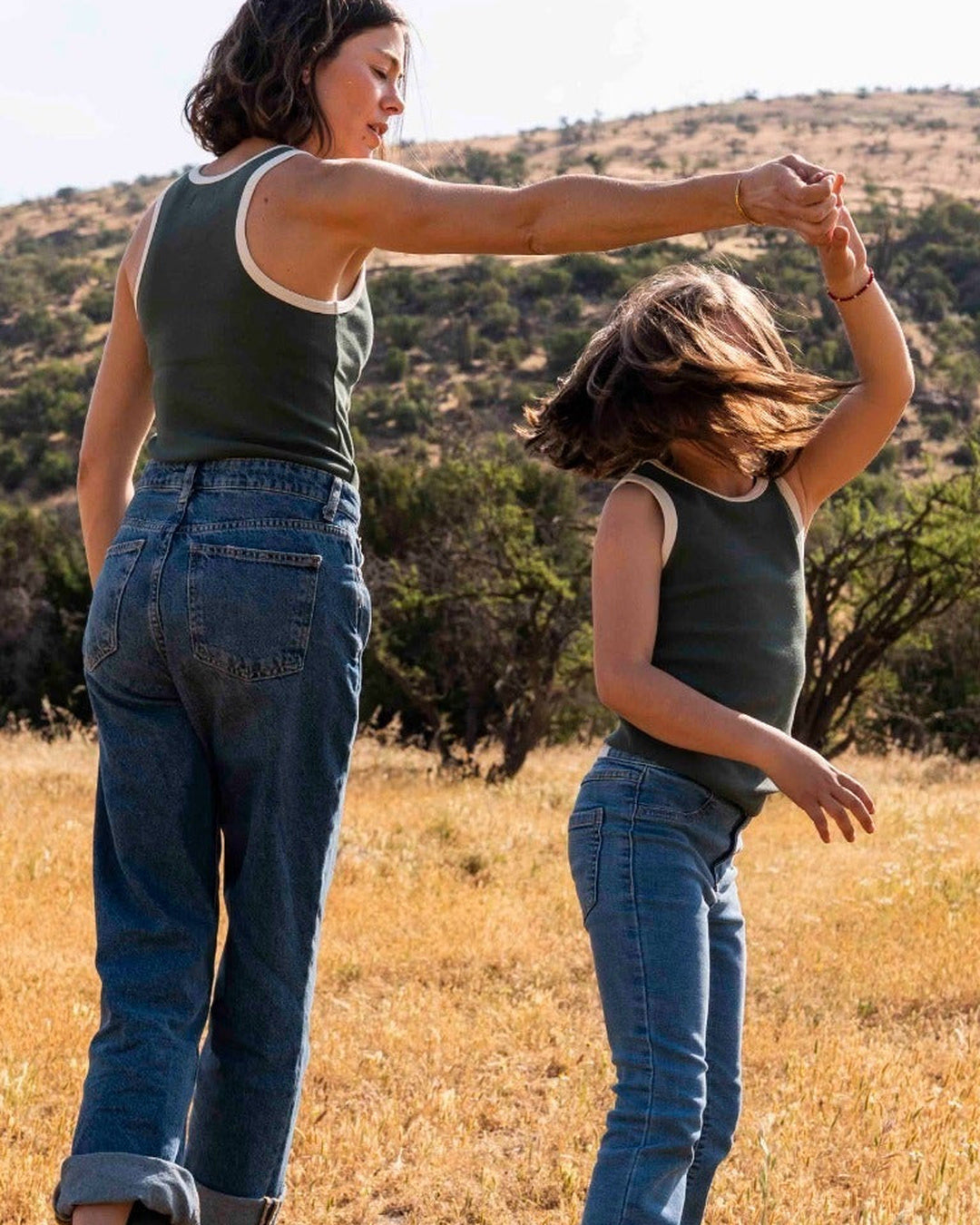 Little tank top color Crudo - Vista trasera