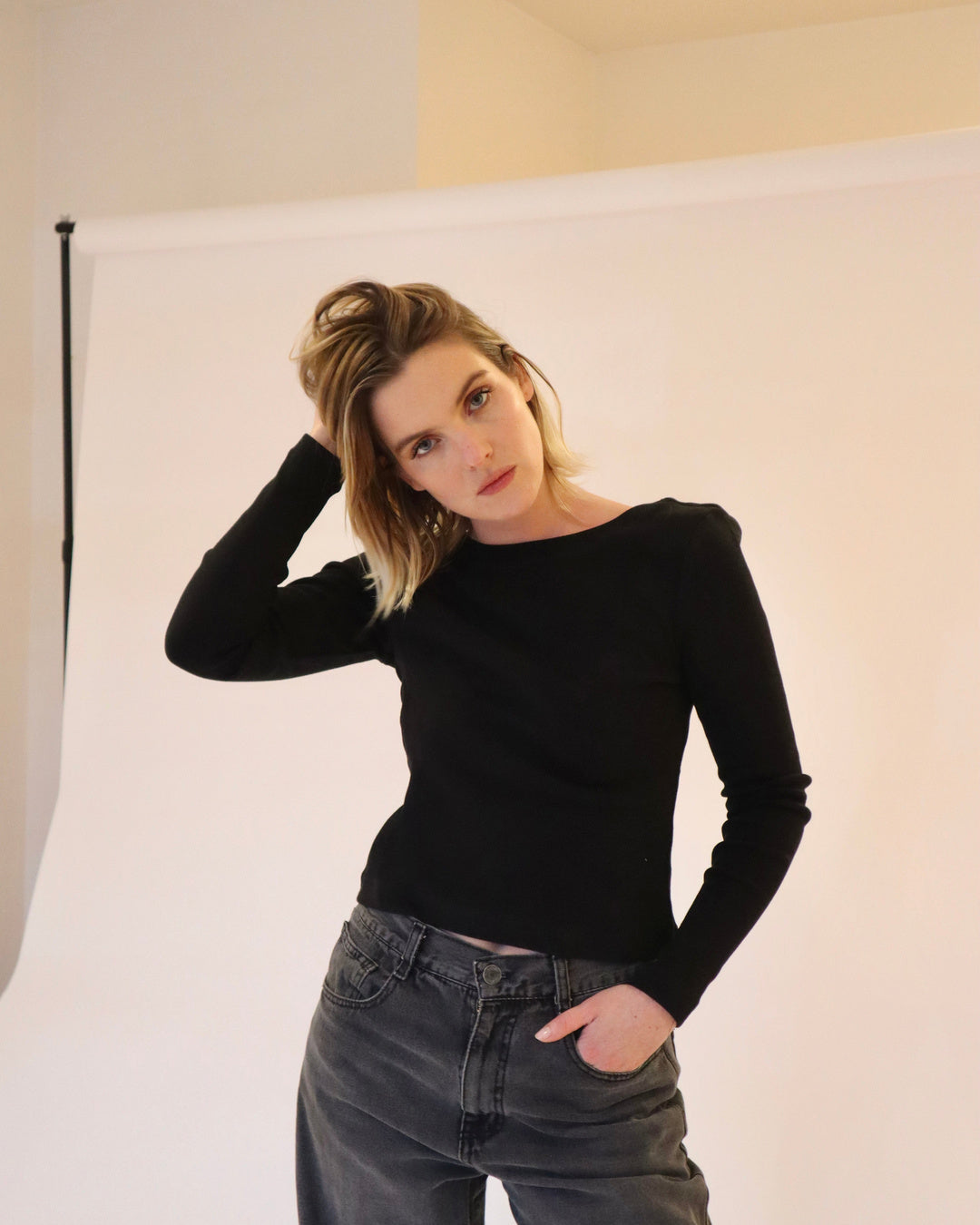 Polera rib manga larga - Detalle producto Ochi and Co