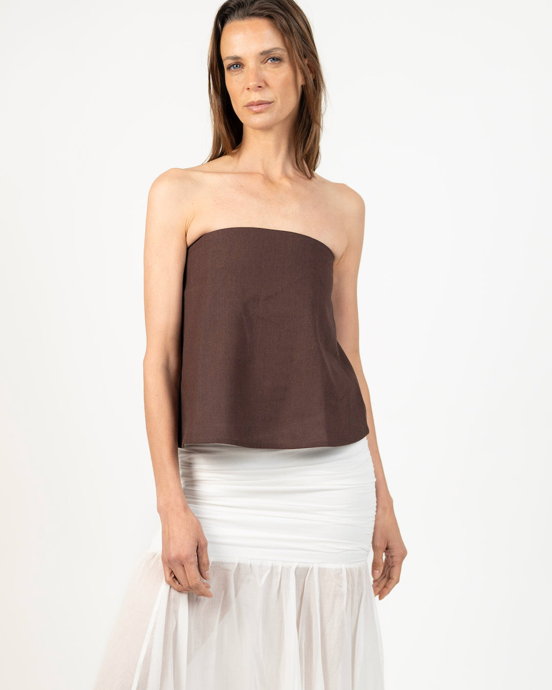 Rounded alaia strapless top - Detalle producto Ochi and Co