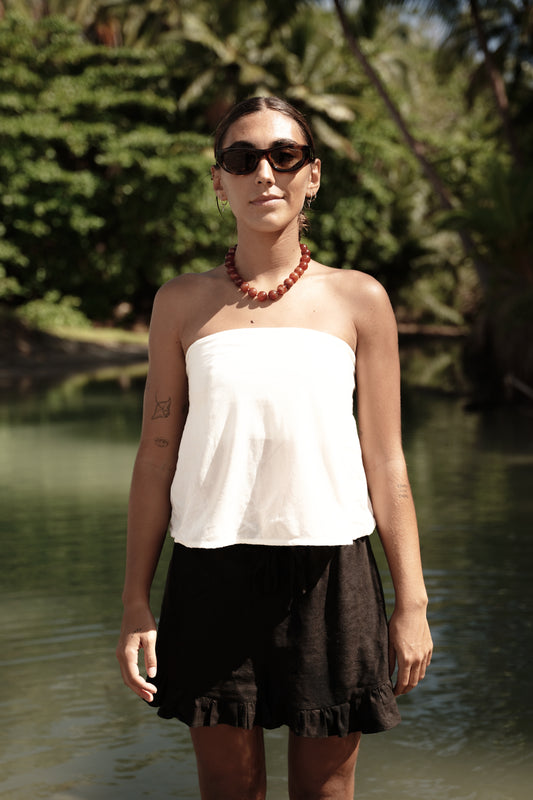 Rounded Alaia Strapless Top