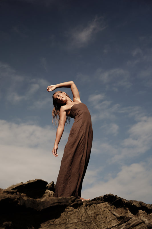 Petra Dress - Deep Brown