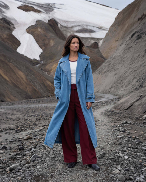 Trench coat denim