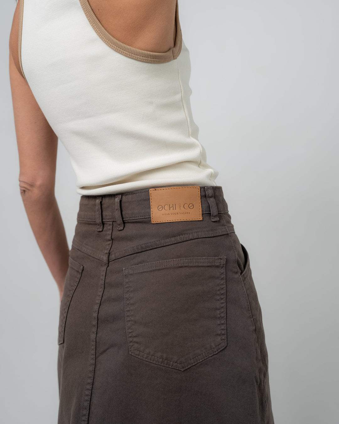 Falda denim - Detalle denim