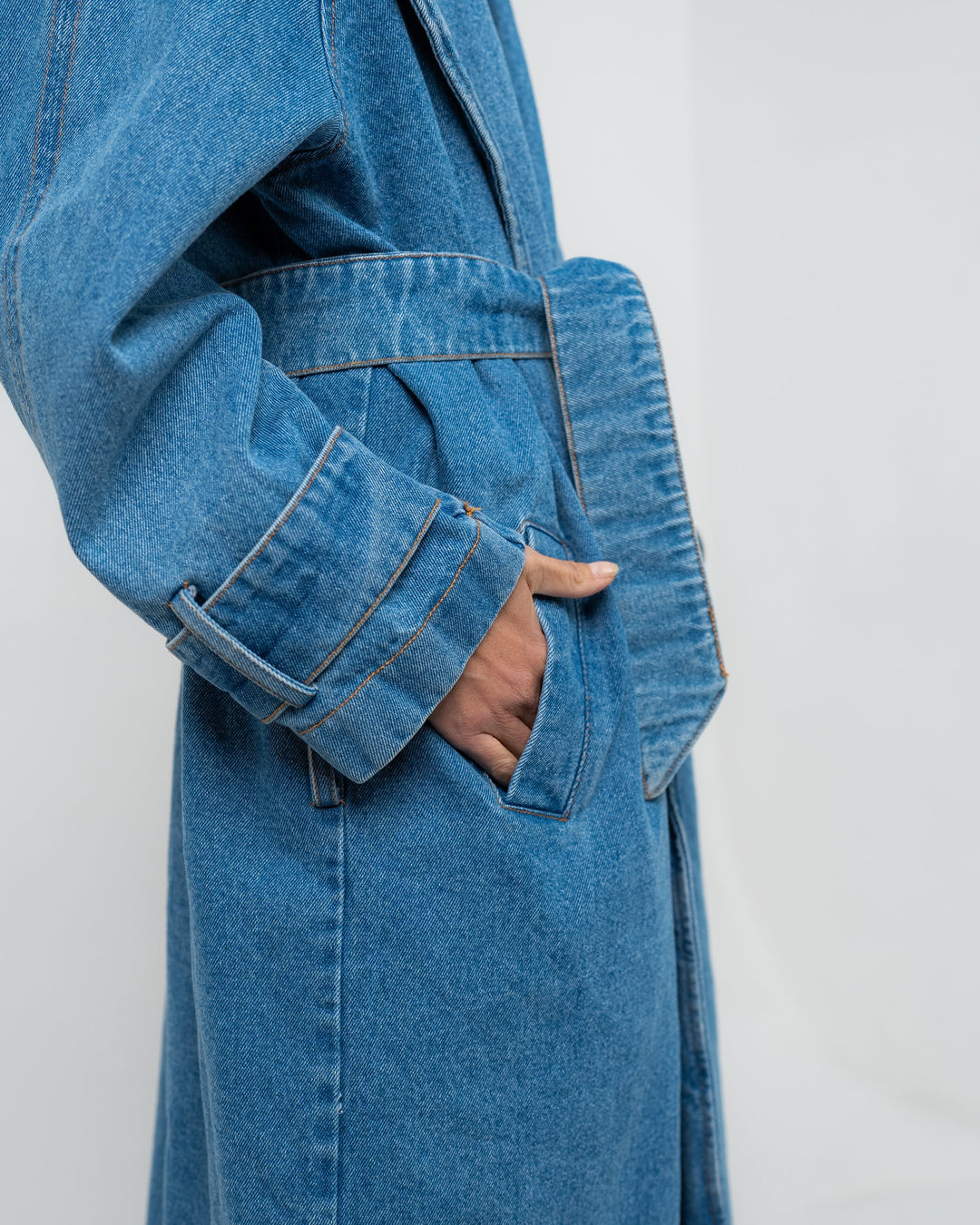 Trench coat denim - Detalle denim