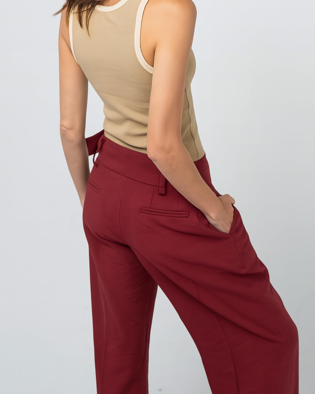 Tank top color Crudo - Vista trasera