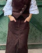 Vest cotelé color Marrón - Ochi and Co | cotelé