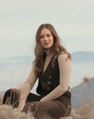 Vest cotelé color Marrón - Vista trasera