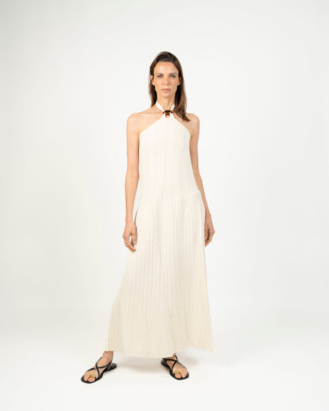 Vestido midi tejido & cerámica gres