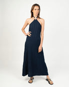 Vestido midi tejido & cerámica gres - Vista lateral