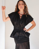 Top Peplum - Look completo outfit