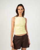Tank top halter color Crudo - Ochi and Co