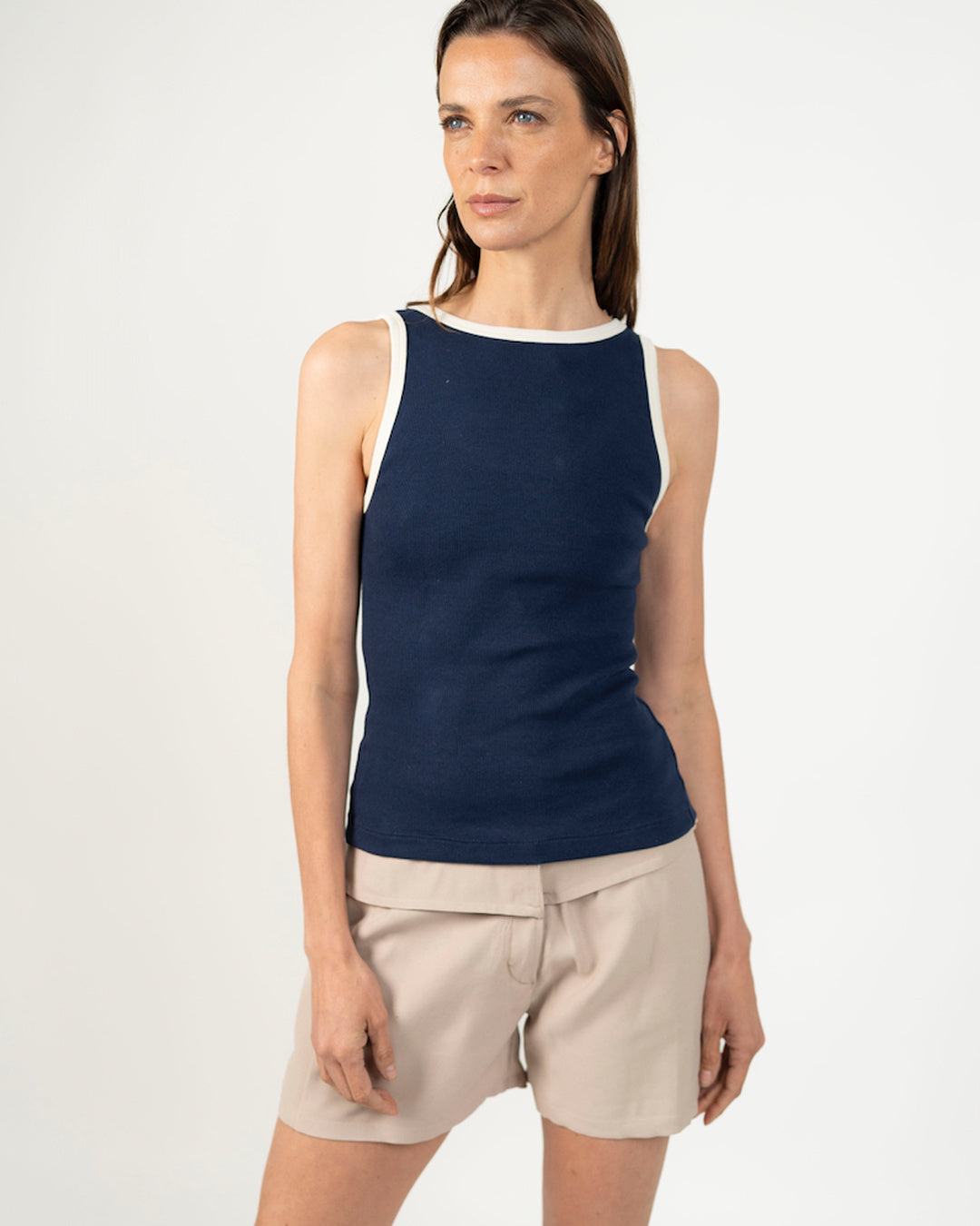 Tank top halter color Crudo - Ochi and Co