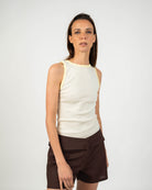 Tank top halter - Detalle de tela