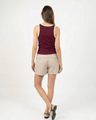 Tank top color Burdeo - Vista trasera