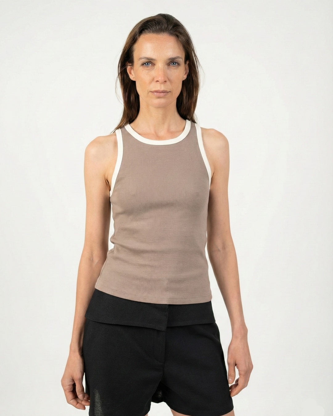 Tank top halter color Crudo - Ochi and Co