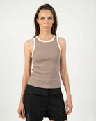 Tank top halter color Crudo - Ochi and Co