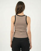 Tank top halter color Negro - Vista trasera
