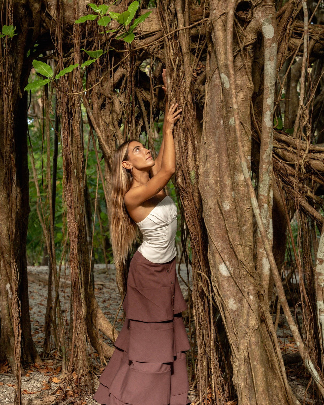 Falda volantes - Detalle de tela