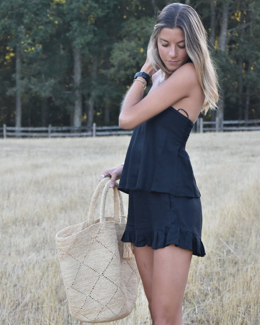 Top alaia color Negro - Vista trasera