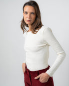 Polera rib manga larga - Vista trasera