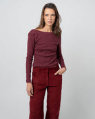 Polera rib manga larga - Look completo outfit