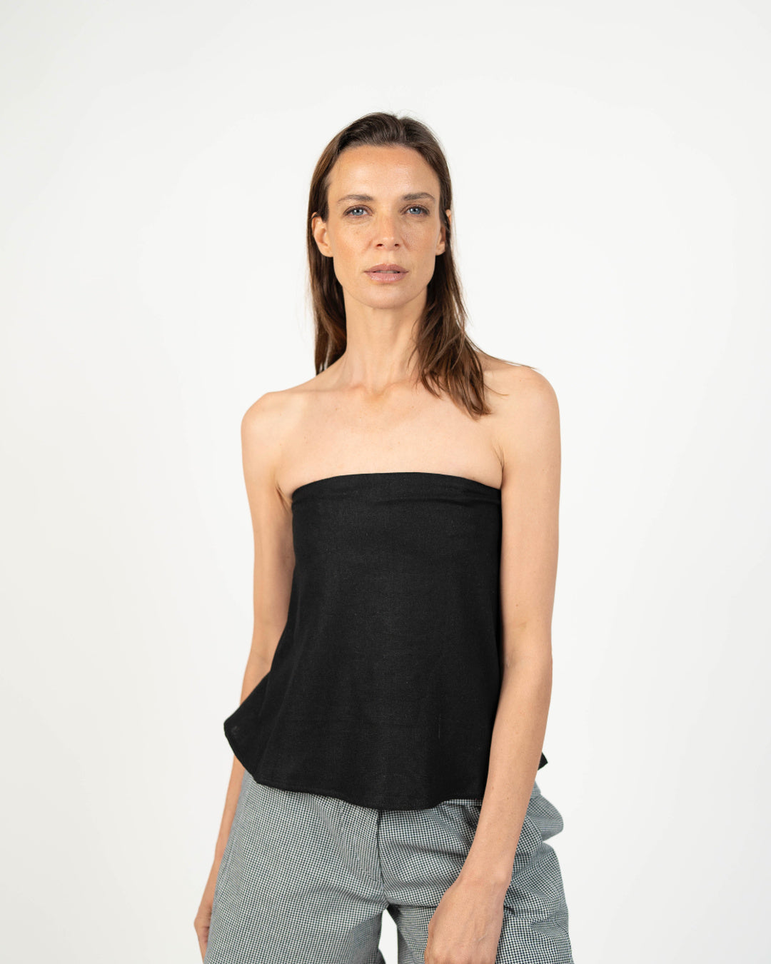 Rounded alaia strapless top Ochi and Co