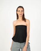 Rounded alaia strapless top Ochi and Co