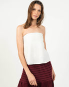 Rounded alaia strapless top - Vista trasera