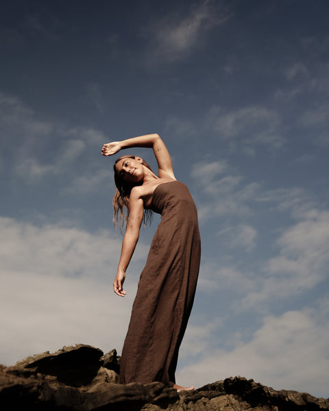 Vestido petra - Deep brown