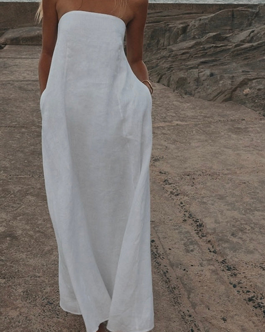 Vestido petra color Crudo/Ivory - Ochi and Co