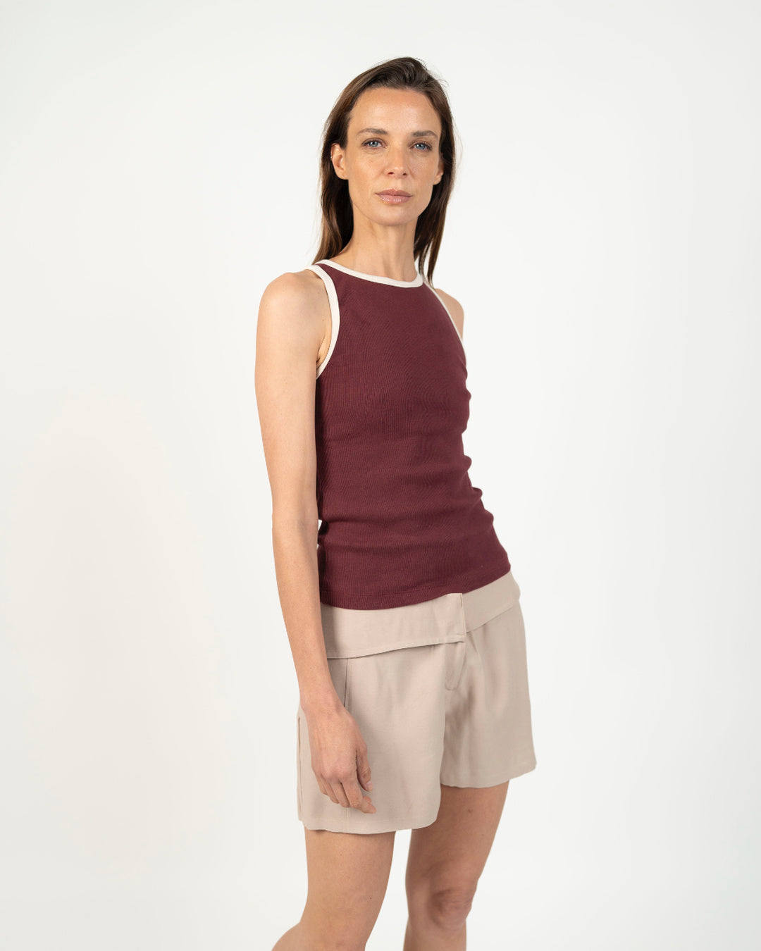 Tank top halter - Detalle de tela