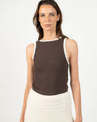 Tank top halter color Crudo/Ivory - Ochi and Co