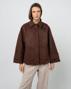 Abrigo alpaca y lana - Vista lateral