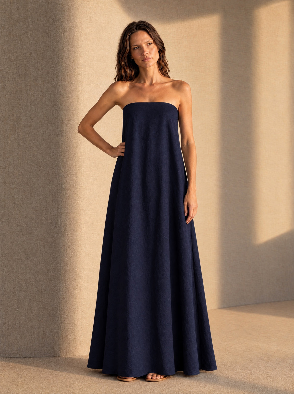 Vestido petra color Azul marino - Vista frontal