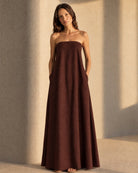 Vestido petra color Café - Ochi and Co