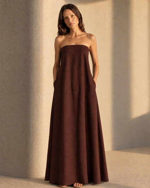 Vestido petra - Café