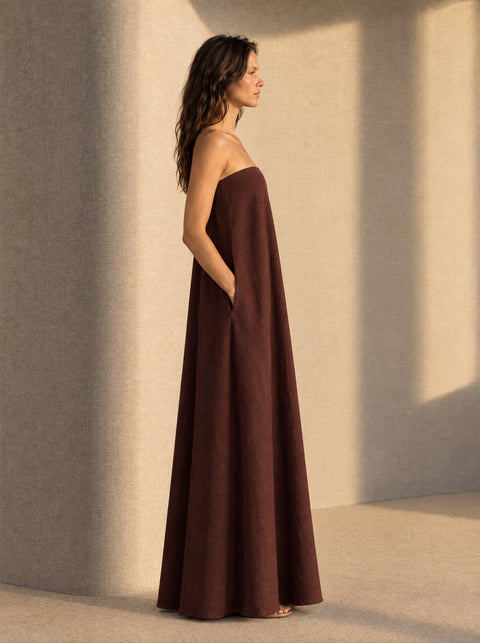 Vestido petra - Café